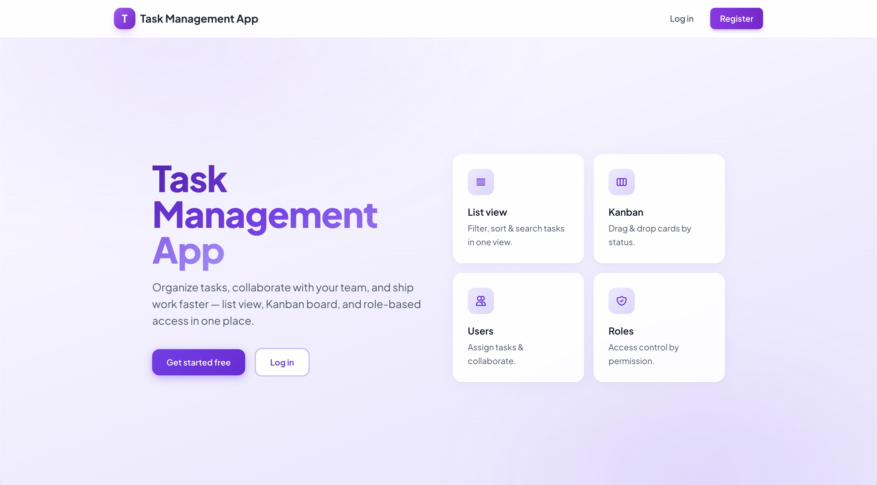 Task Management SaaS platform