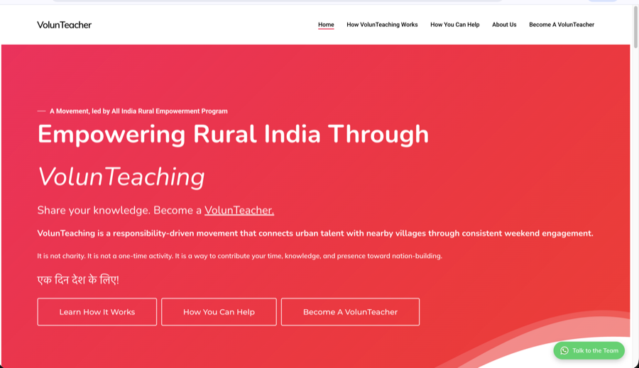 VolunTeacher platform