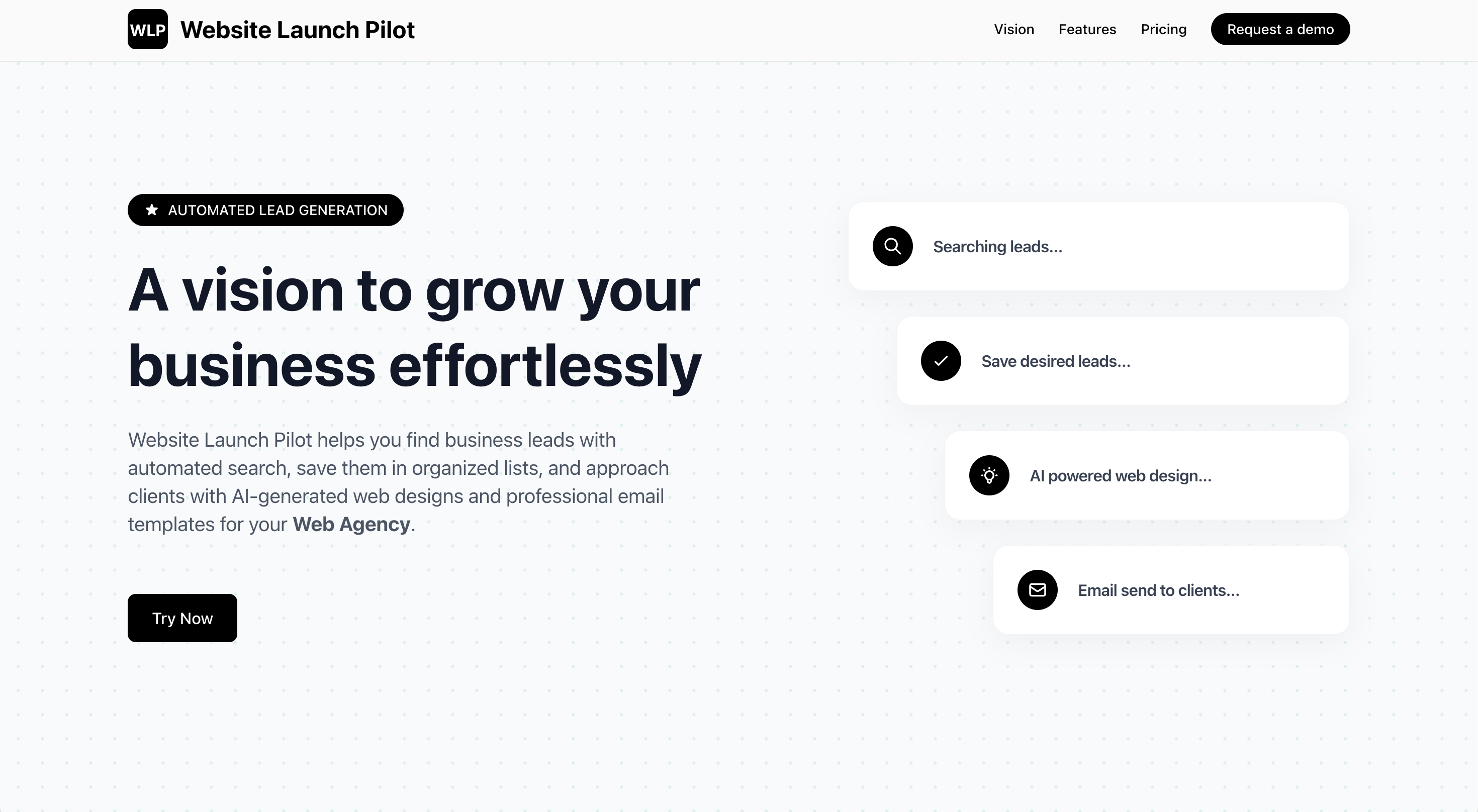 Website launch pilot platform